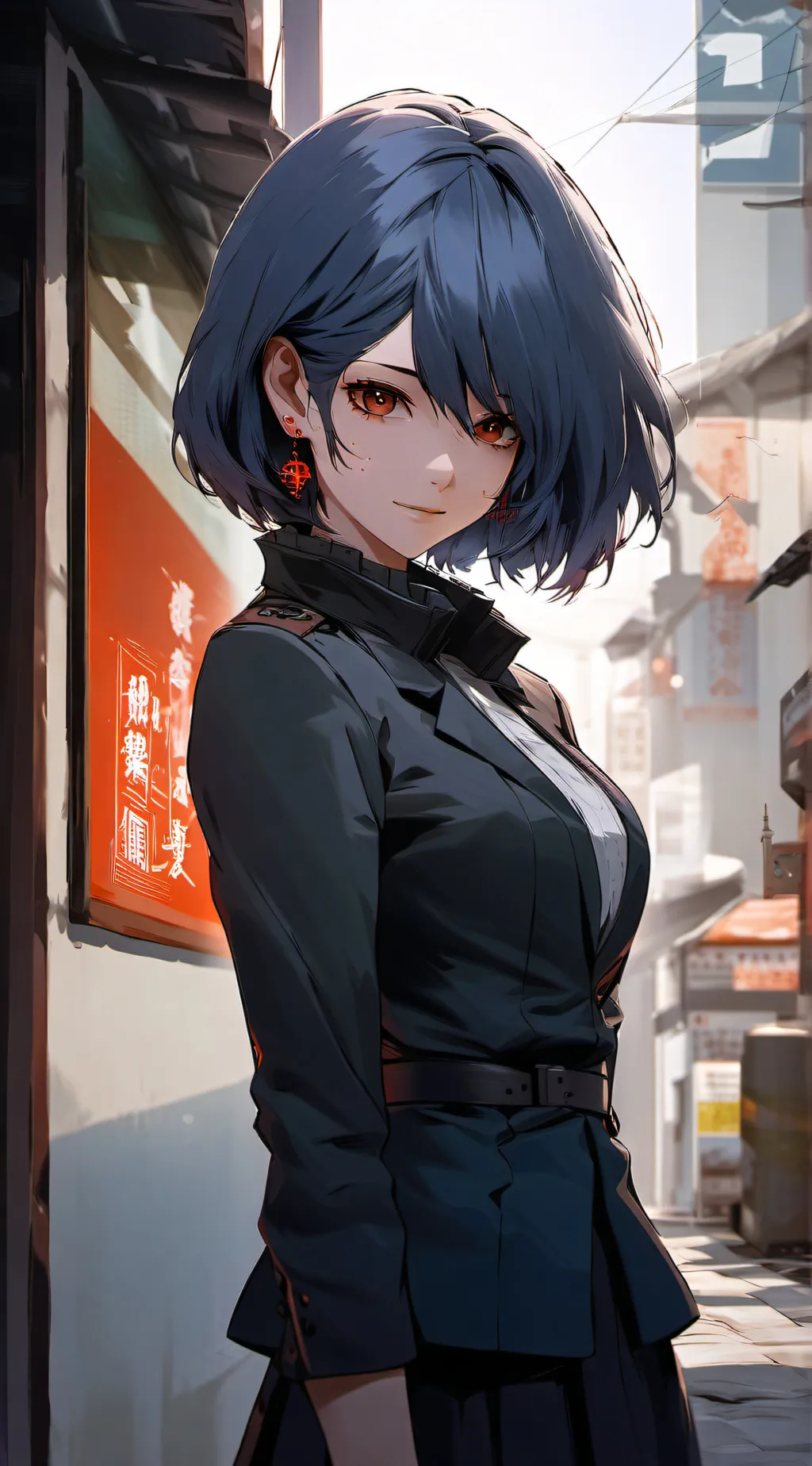 ai character: touka kirishima  background