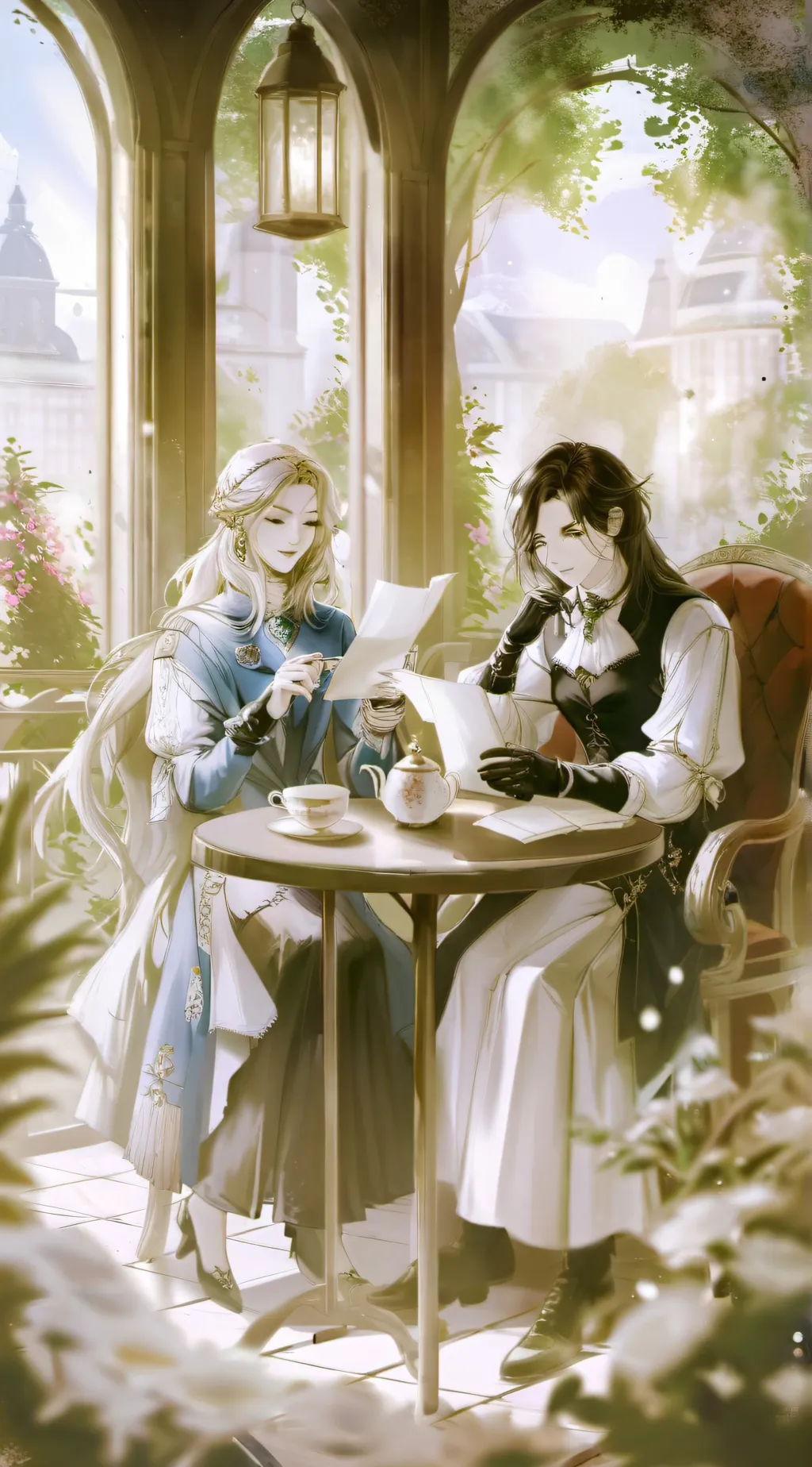 ai character: one piece Cafè background