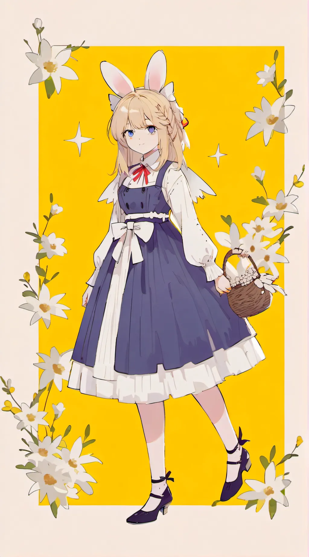 ai character: Violet  background