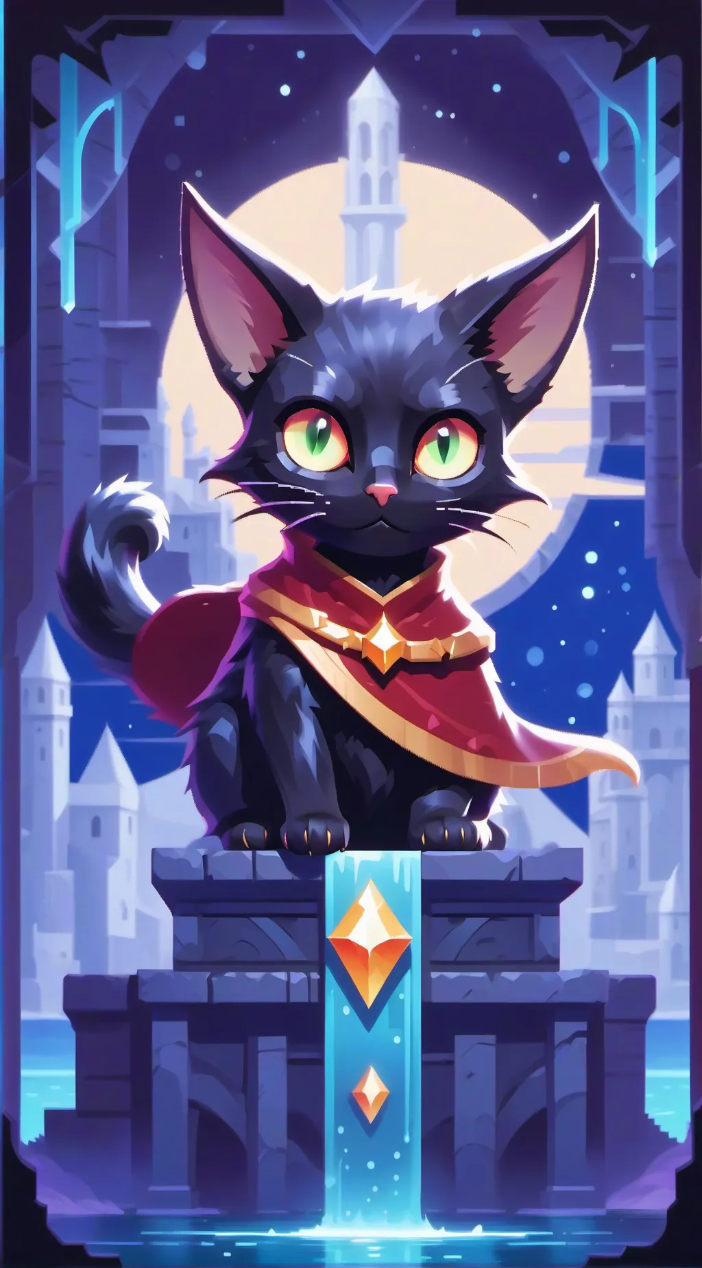 ai character: Cat background