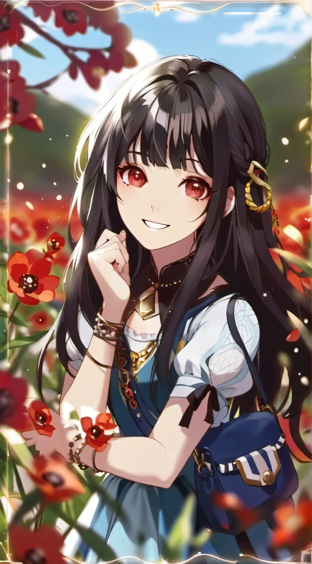 ai character: autumn background