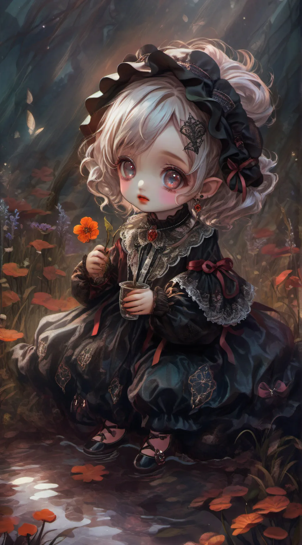 ai character: Halloween baby background