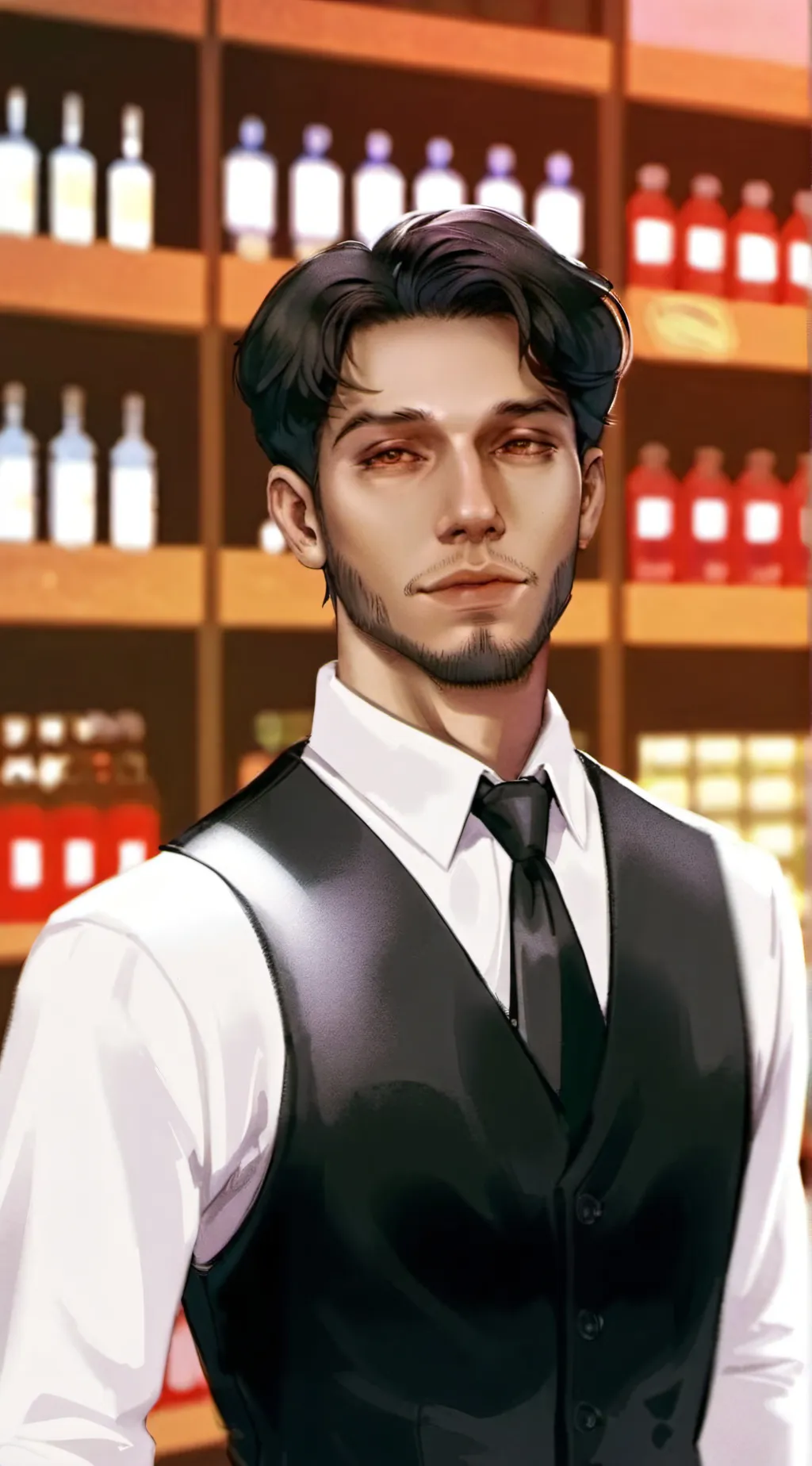 ai character: •○\Charlie/○• background