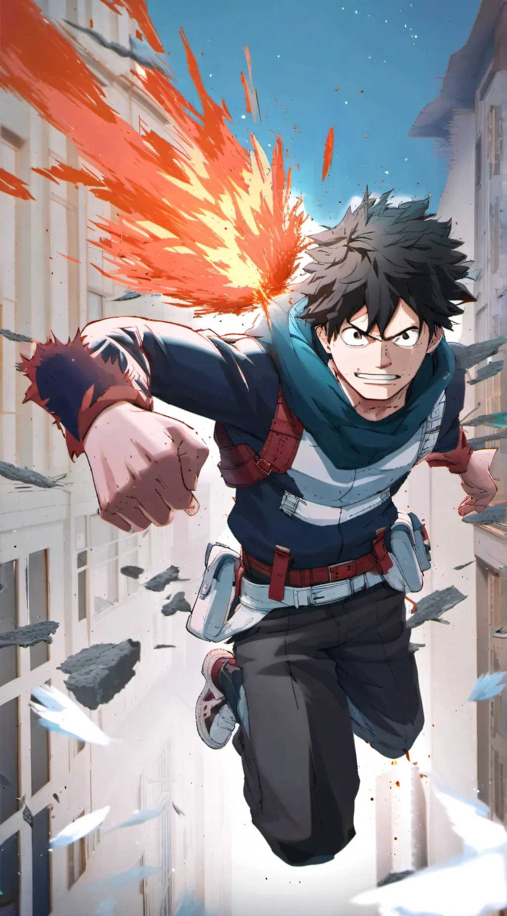 ai character: Mha code red background