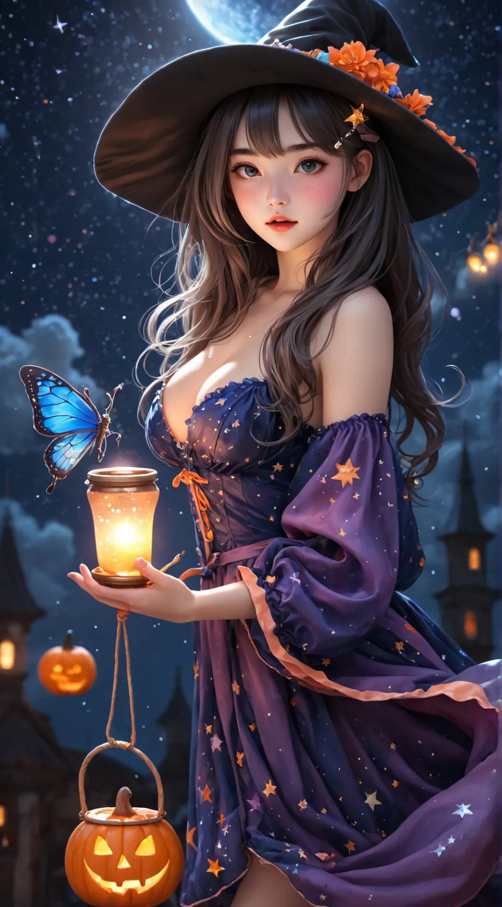 ai character: Moony the Witch background