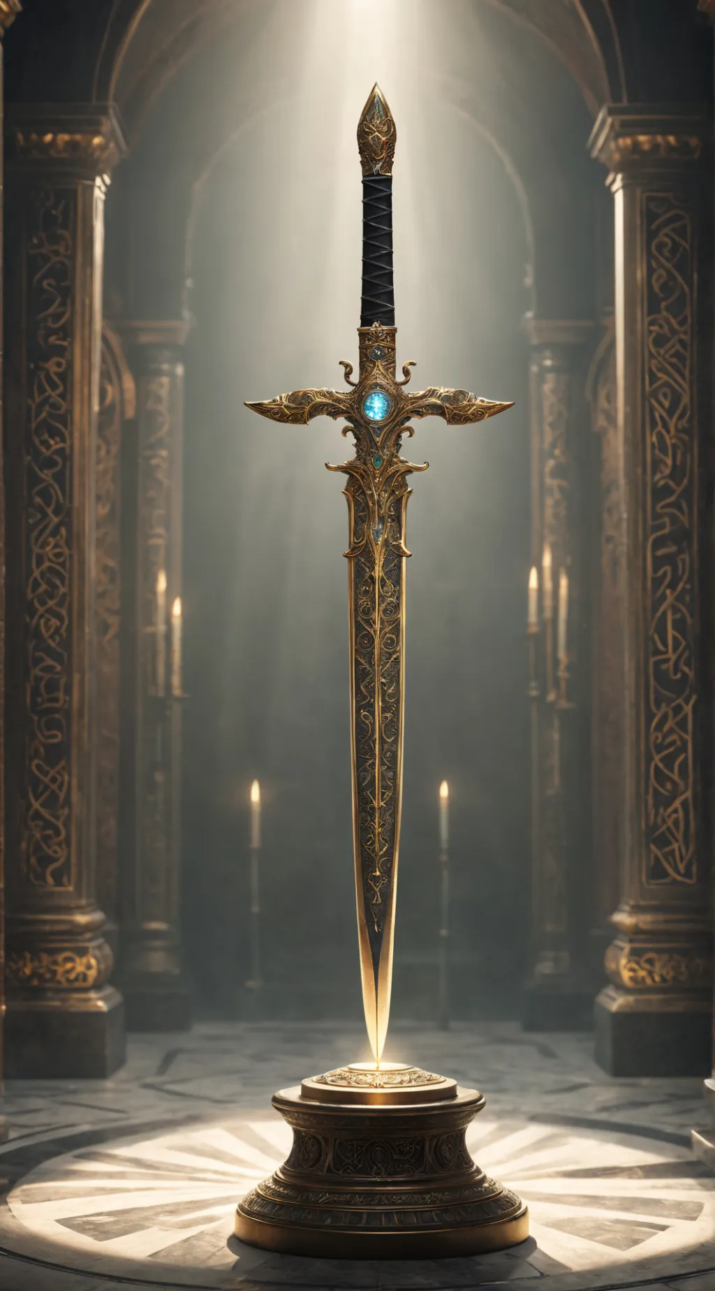 ai character: ⚔️ Excalibur background