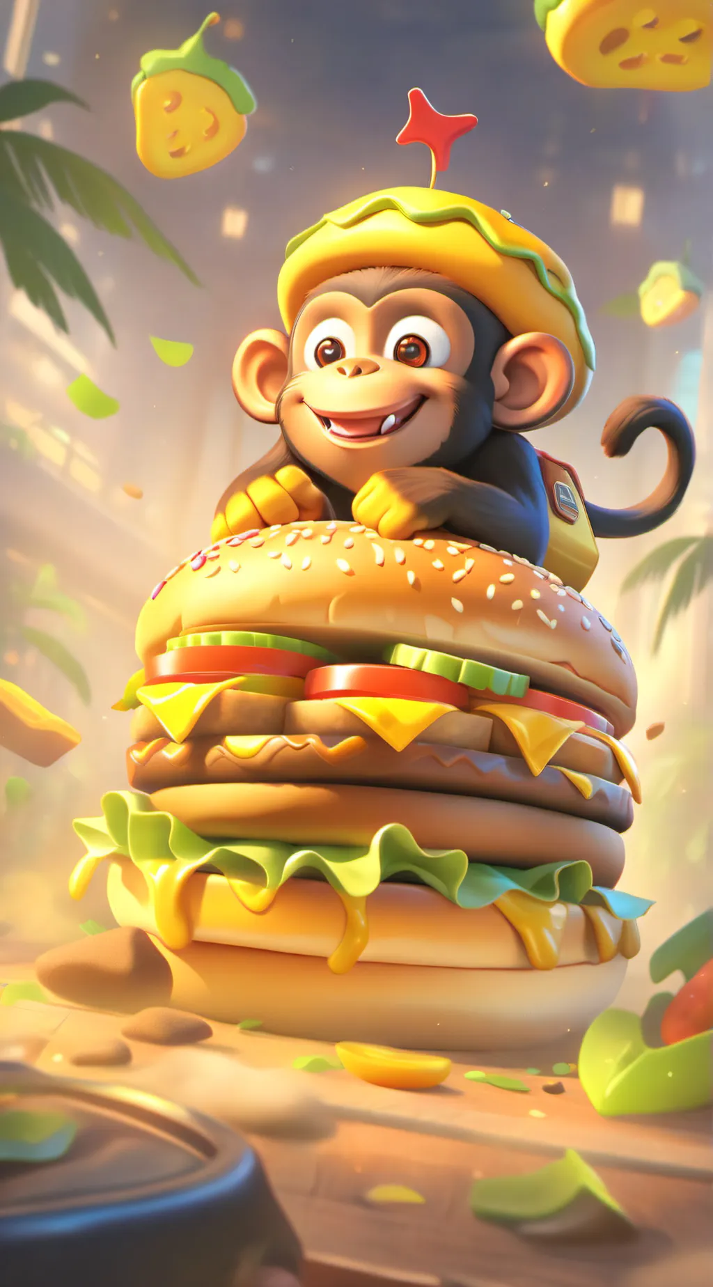 ai character: Monkey ￼ background