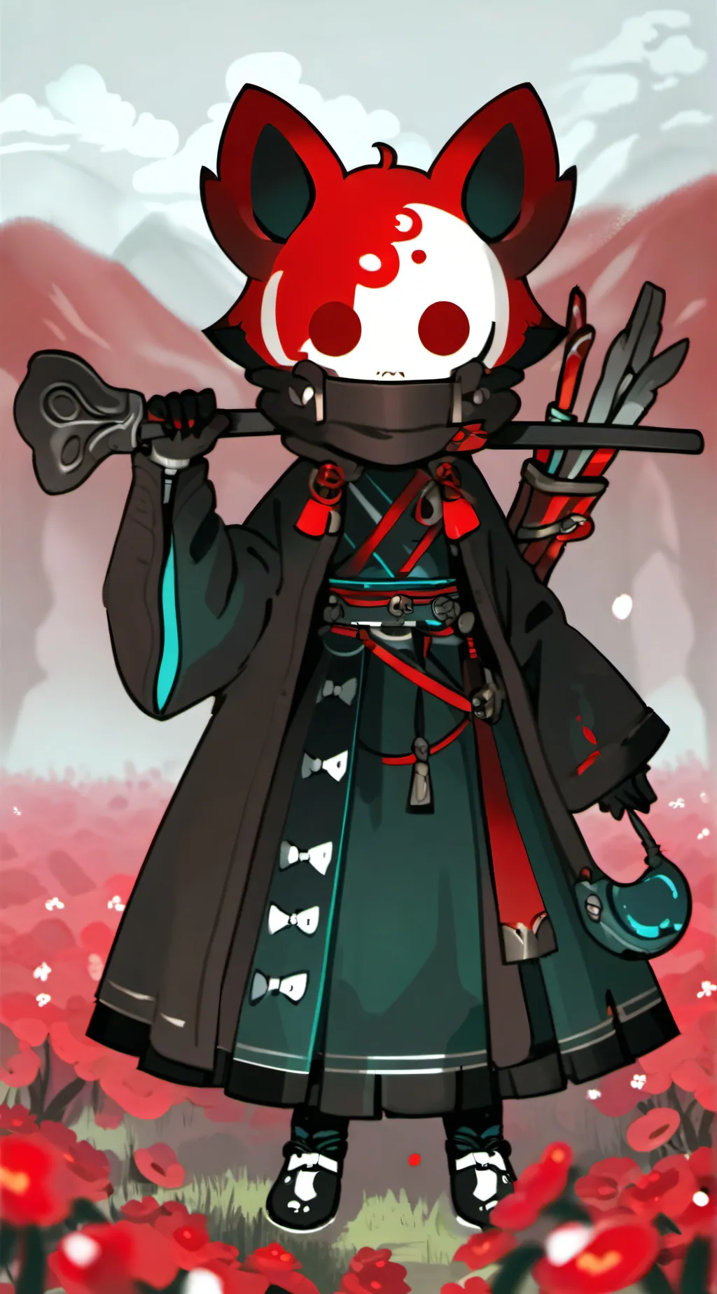 ai character: the white rabbit  background