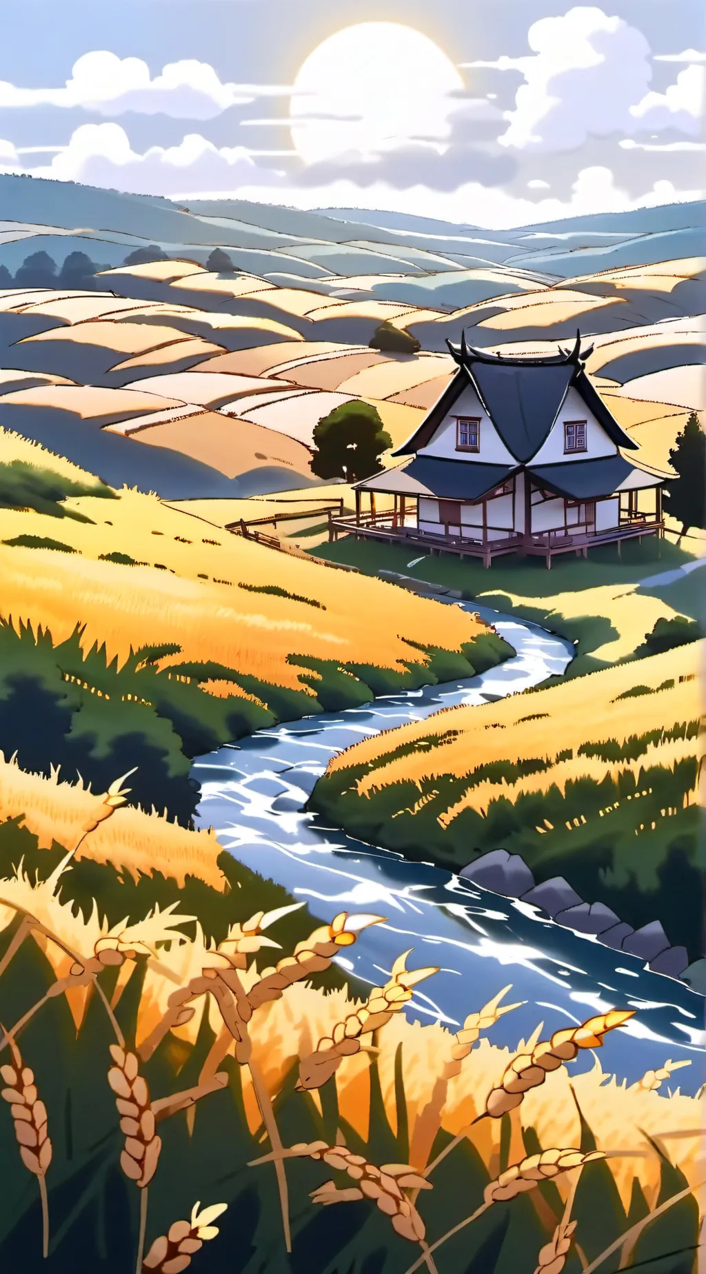 ai character: mha village background