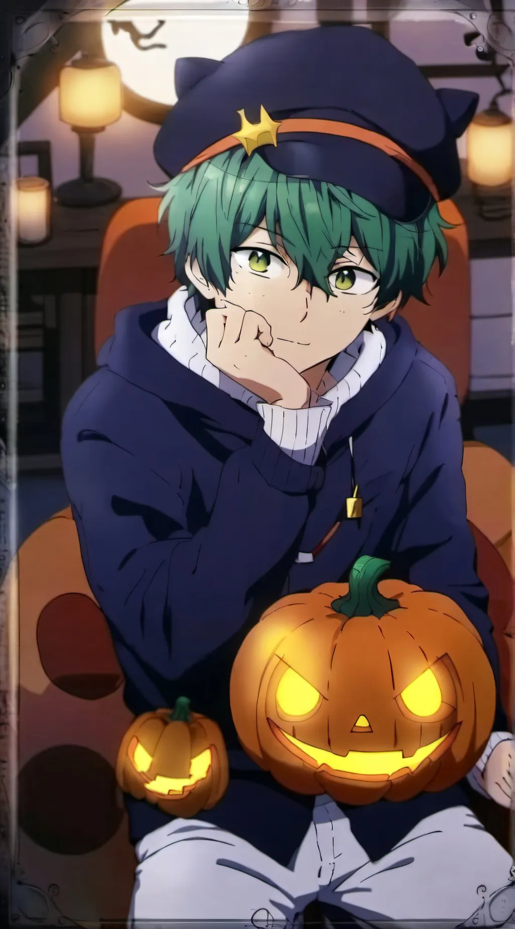 ai character: Mha Halloween!! background