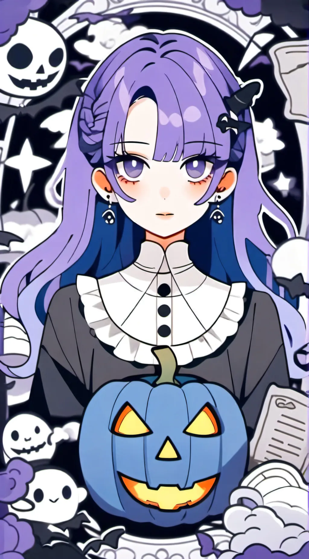 ai character: Halloween group background