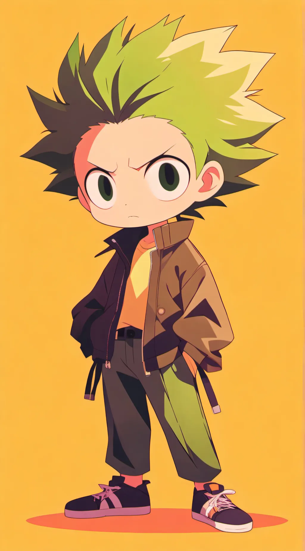 ai character: Spiky background