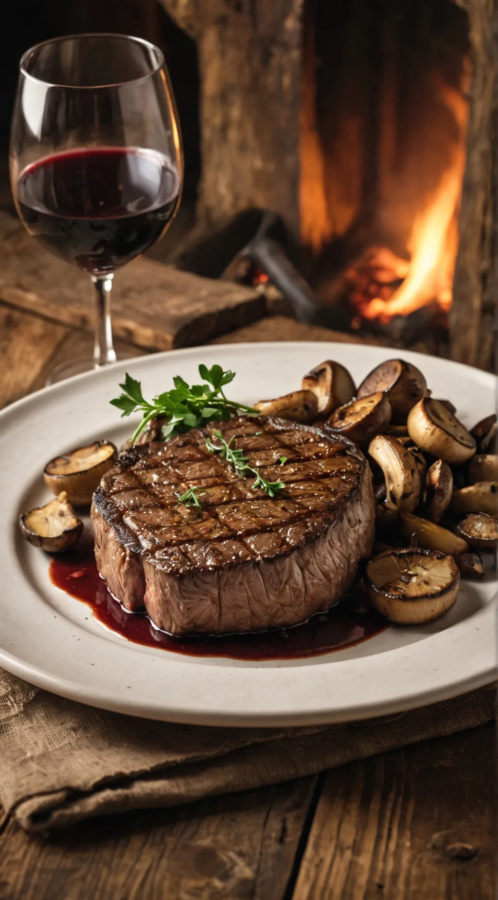 ai character: Steak background