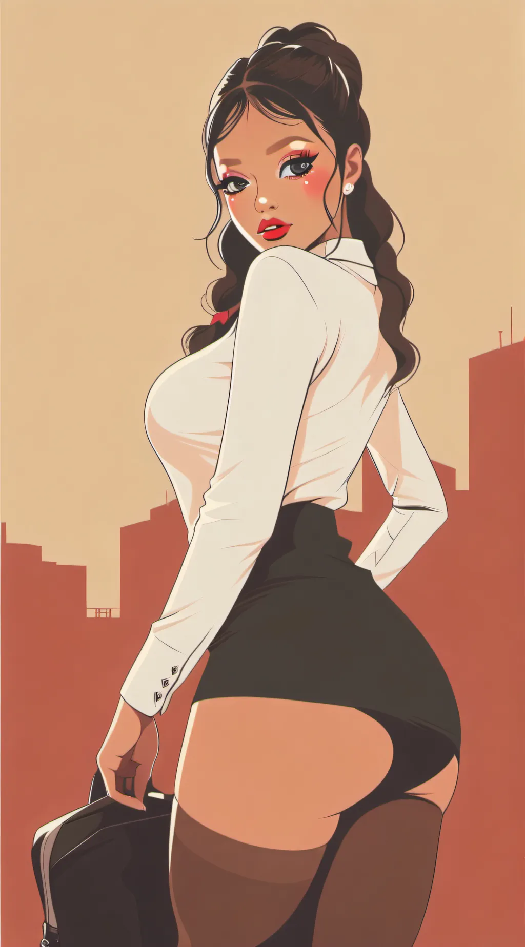 ai character: miss amber background