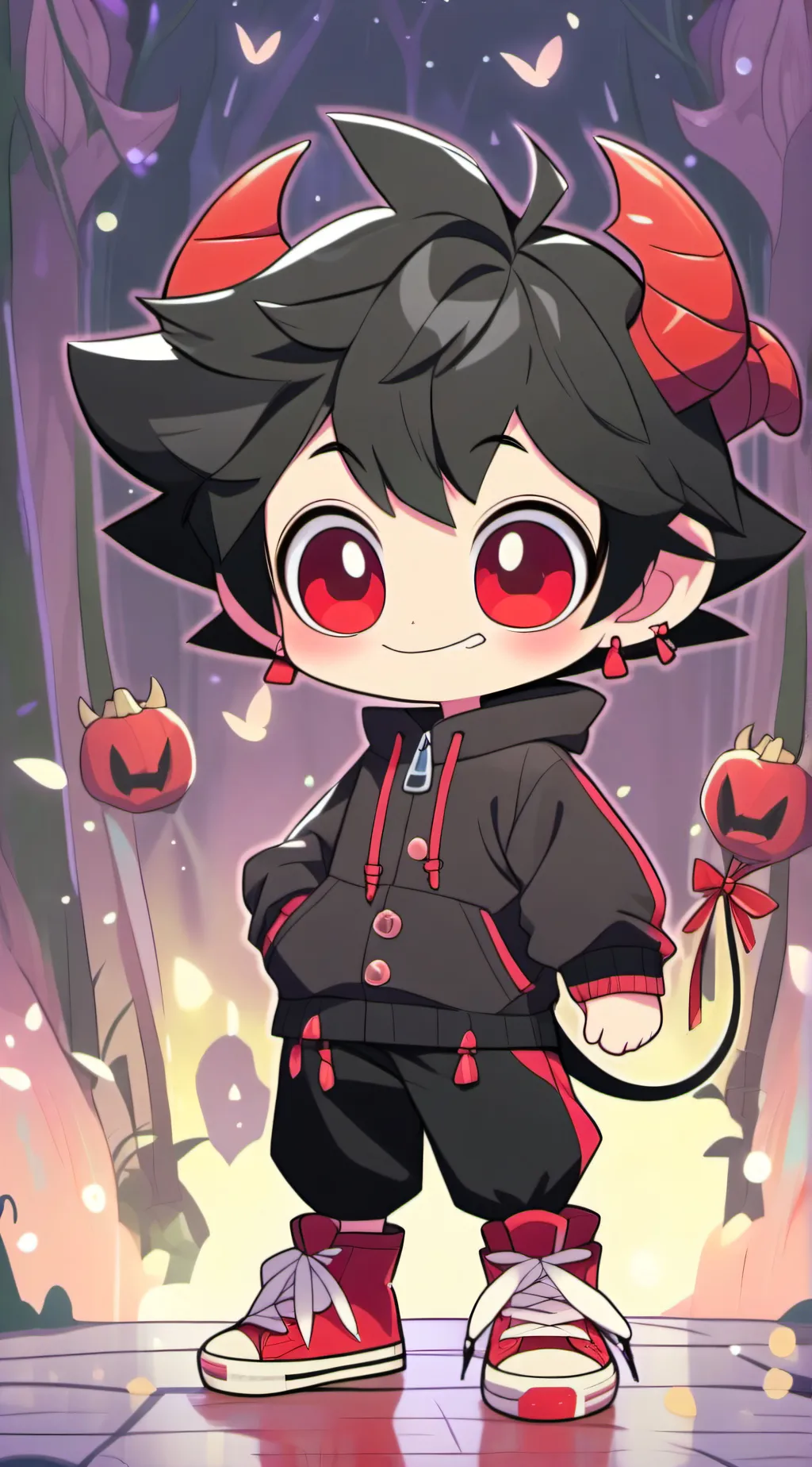 ai character: Demon life background