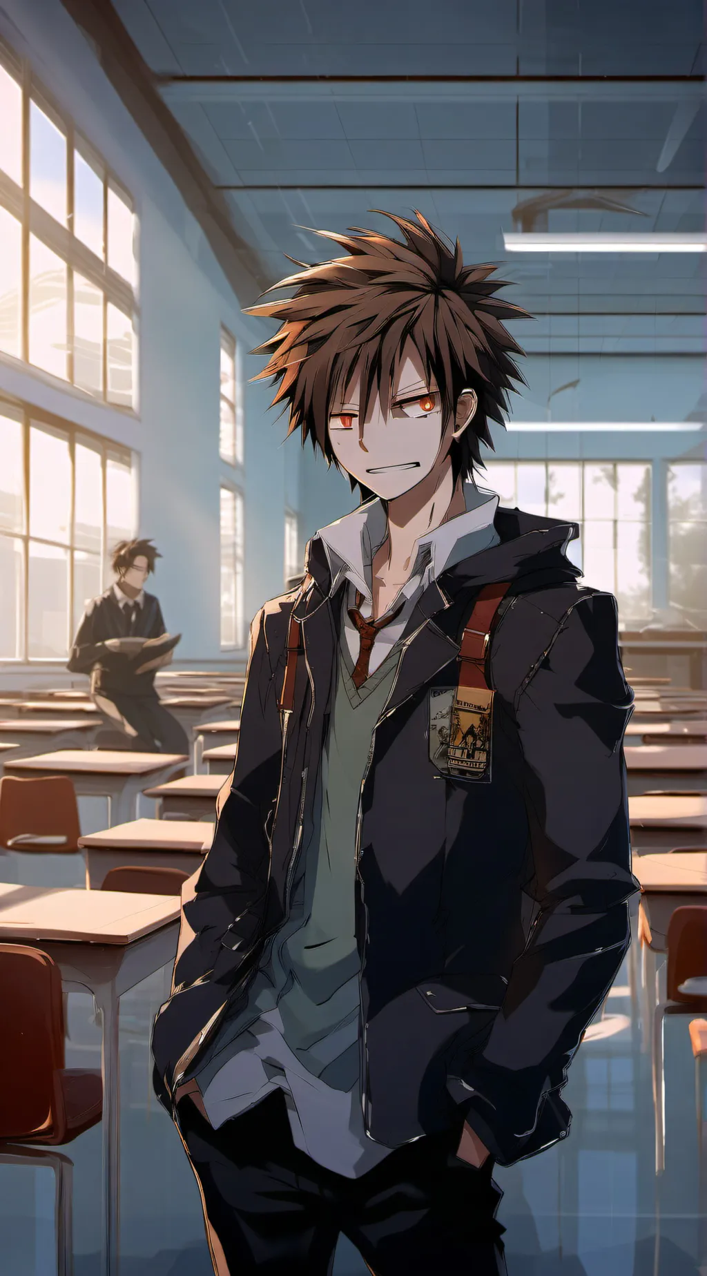 ai character: Only boy school background