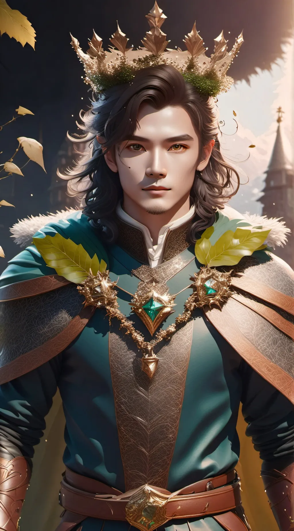 ai character: King Theron  background