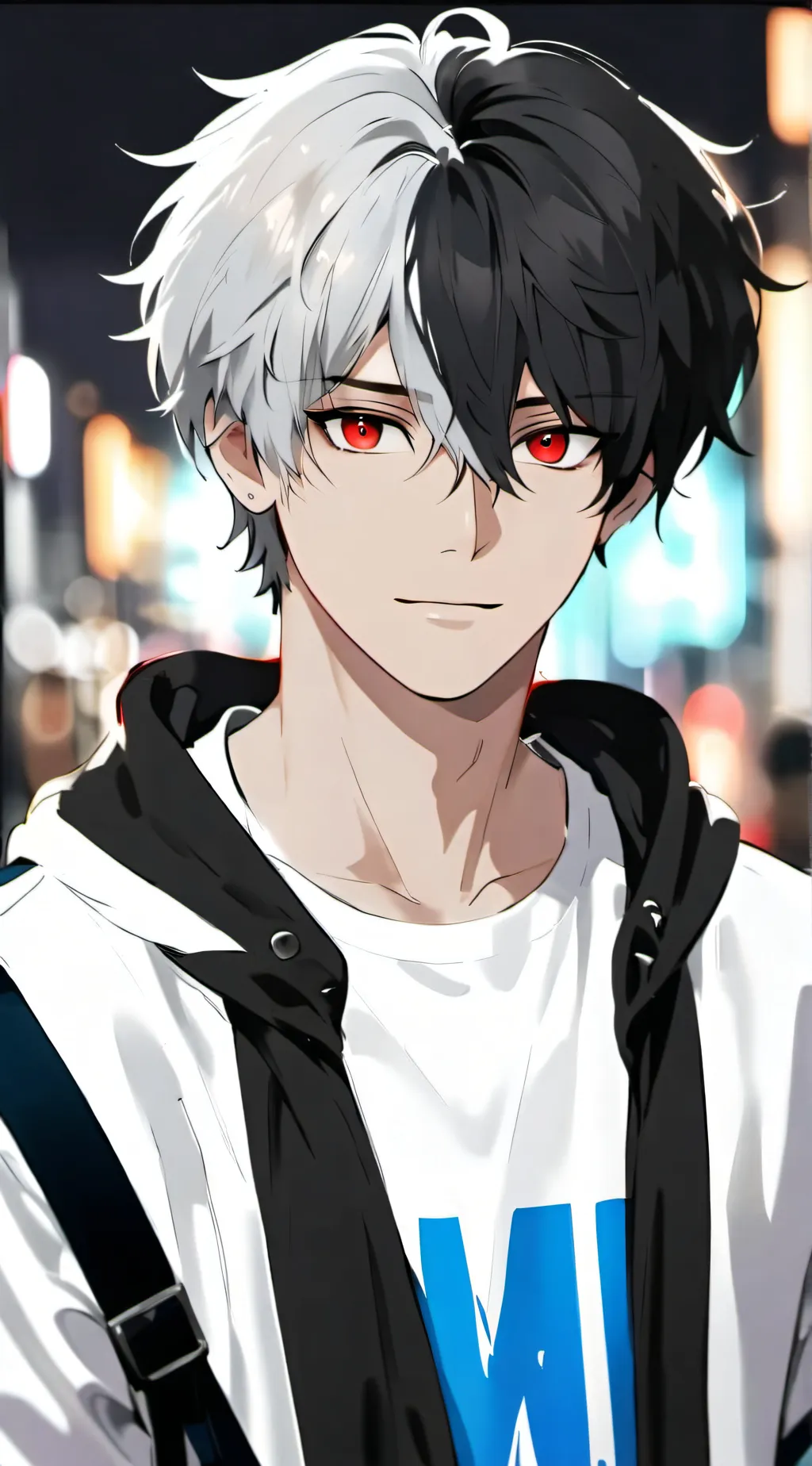 ai character: Andrew+bungee jump background