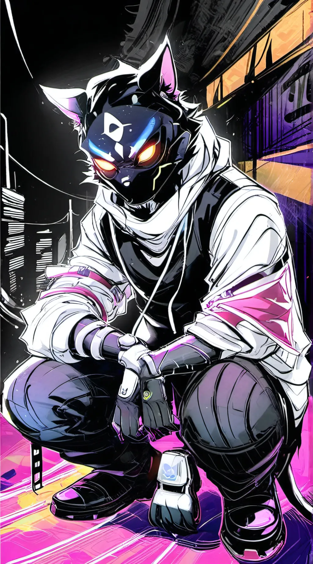 ai character: Mha cybercats🔥 background