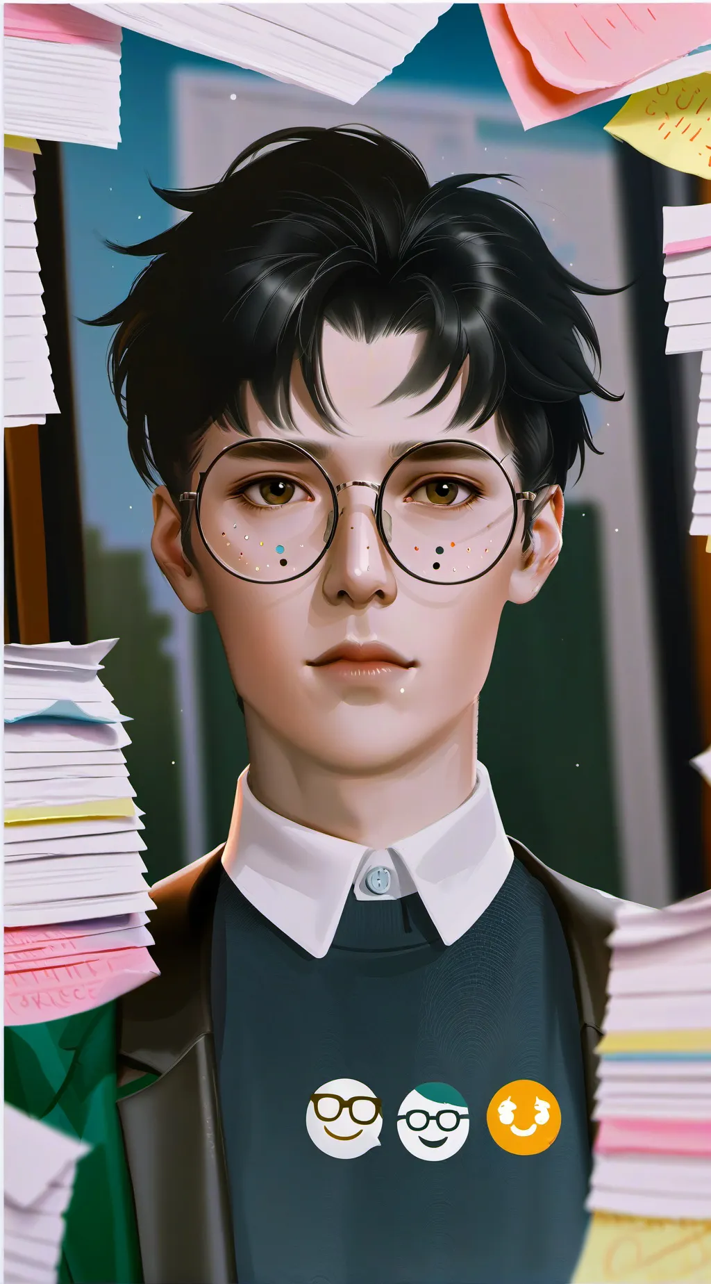 ai character: Prof. MemeTastic background