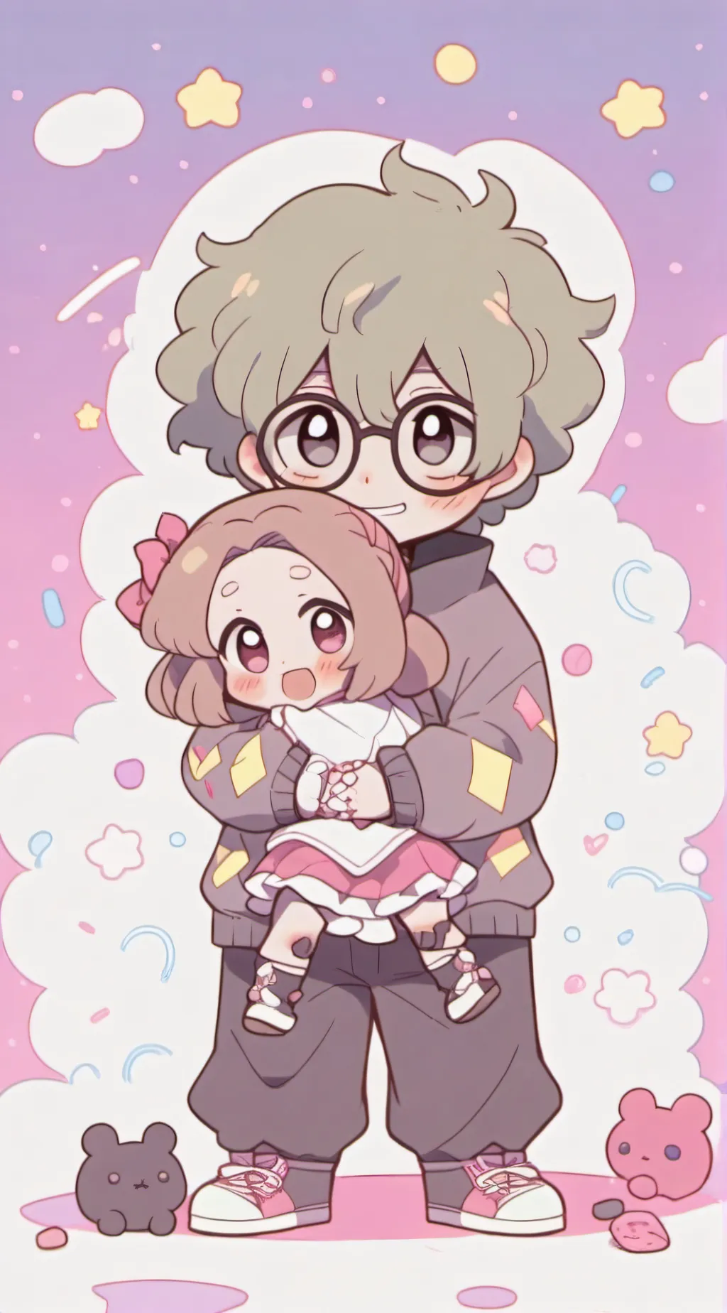 ai character: The black phone background