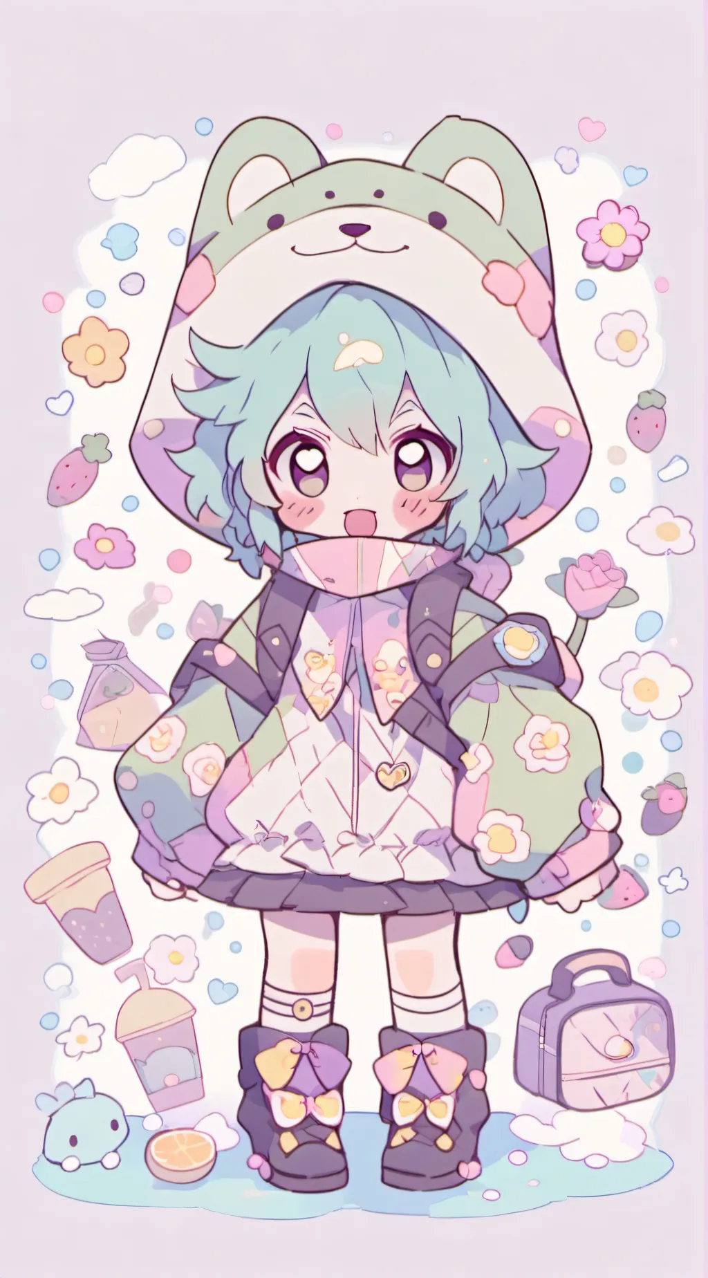 ai character: Jjk Christmas  background