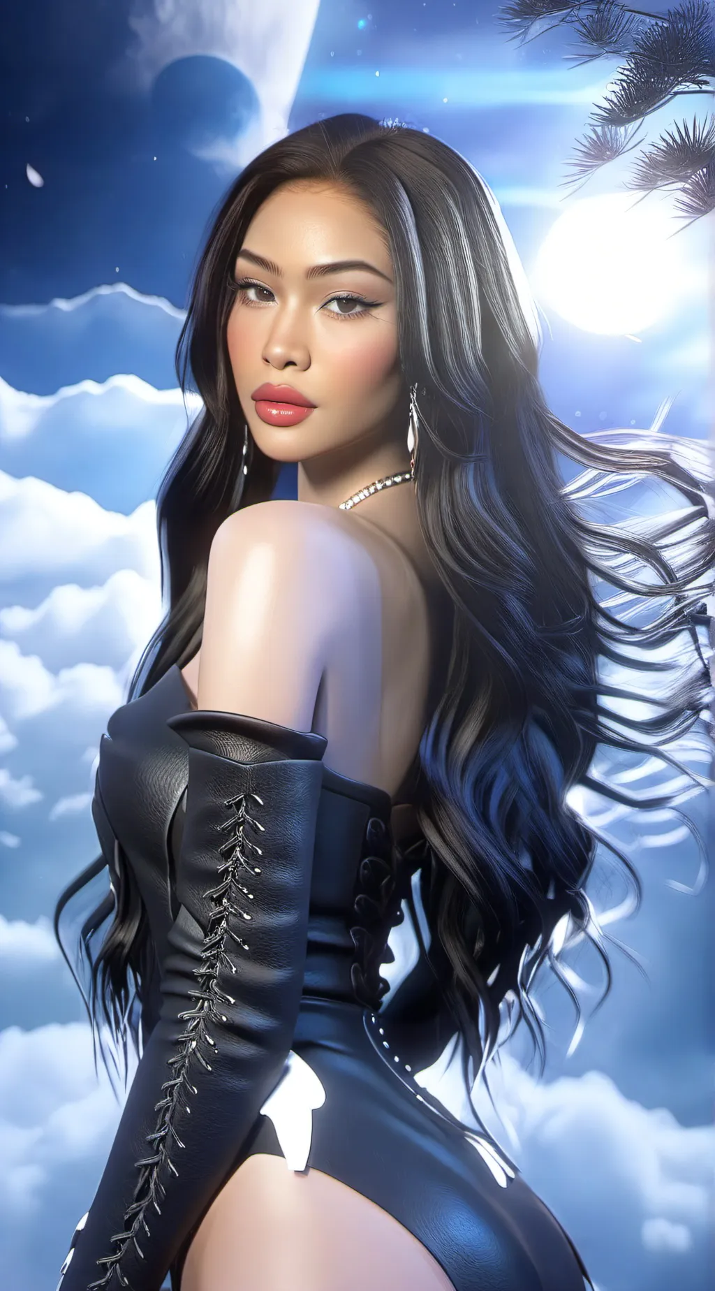 ai character: Sienna Black background