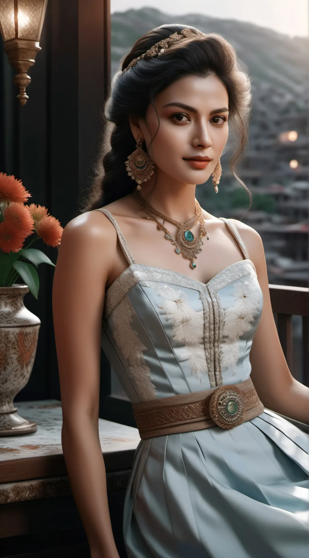 ai character: Christina  background