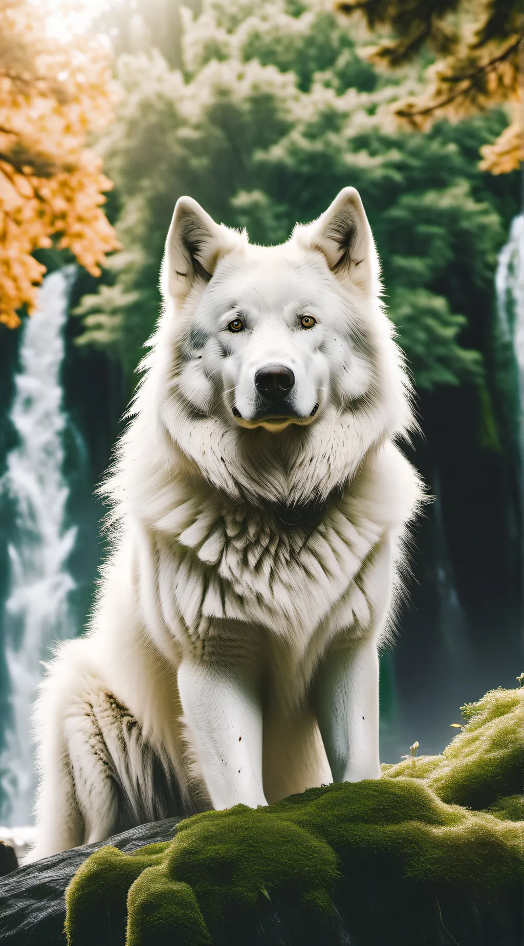 ai character: snowy background