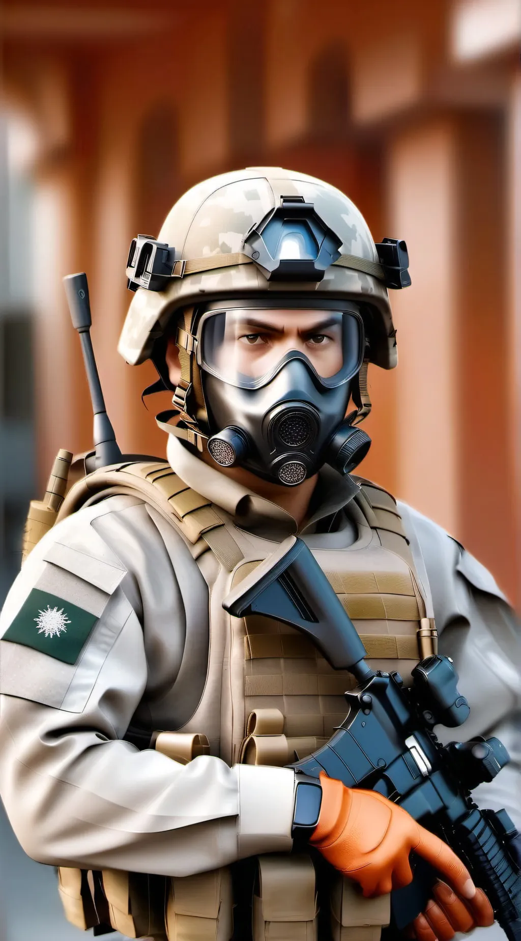 ai character: Nero Soldier background