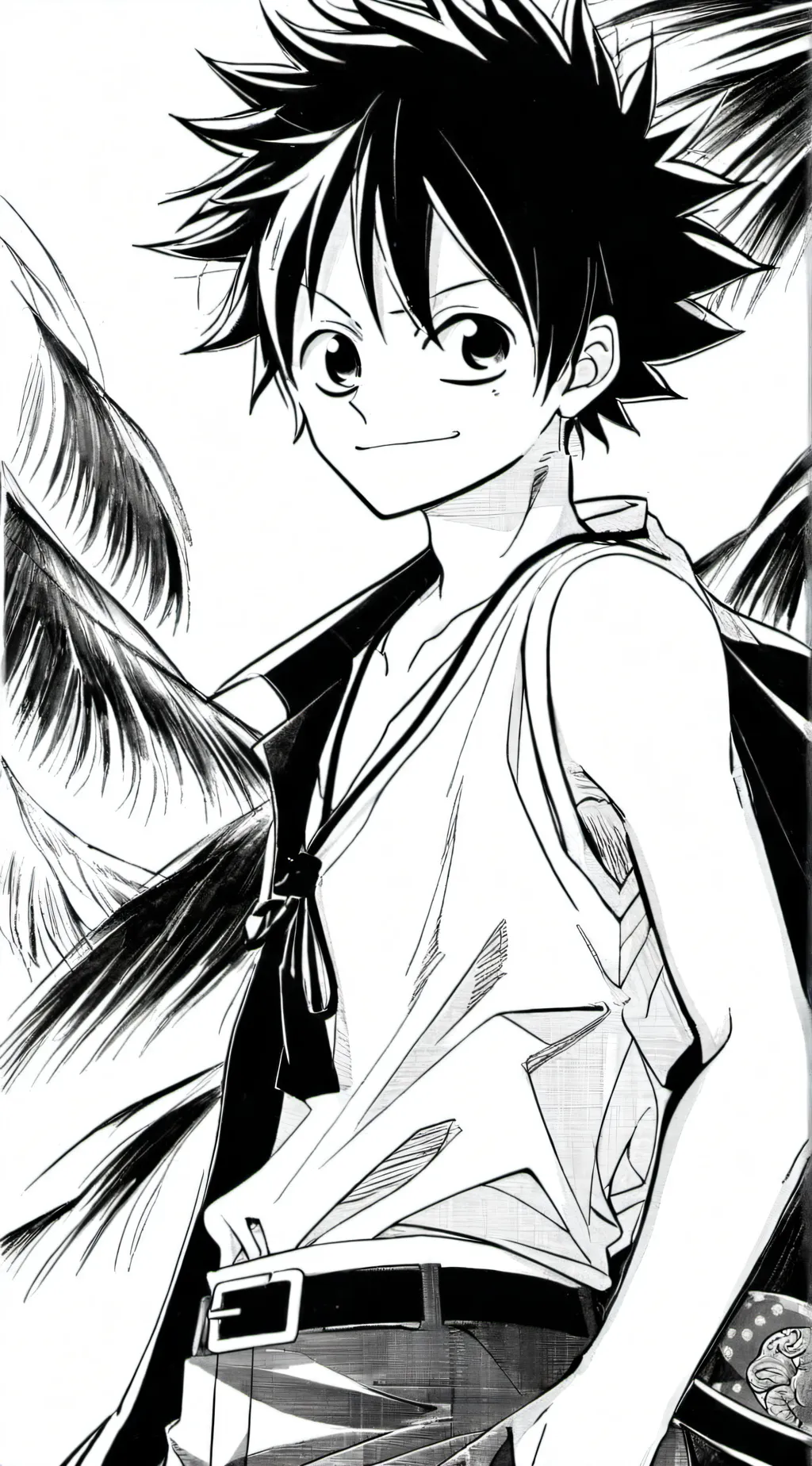 ai character: Monkey D Luffy  background