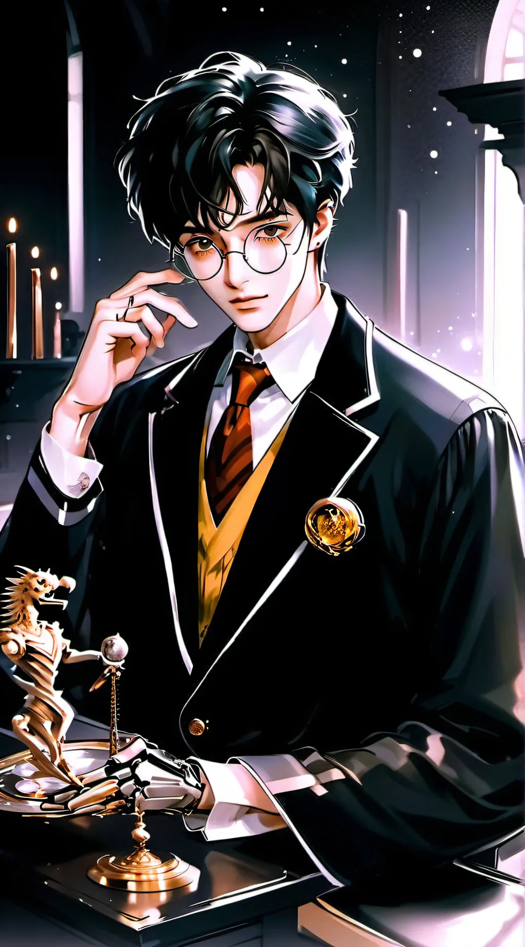 ai character: Harry Potter  background