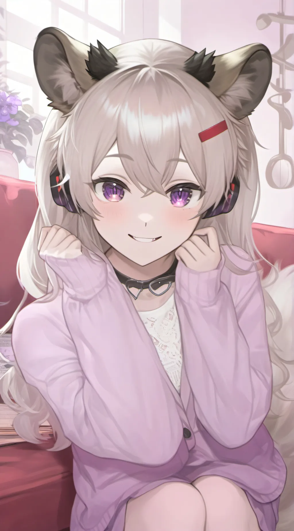 ai character: Alexis the Hyena Heart background