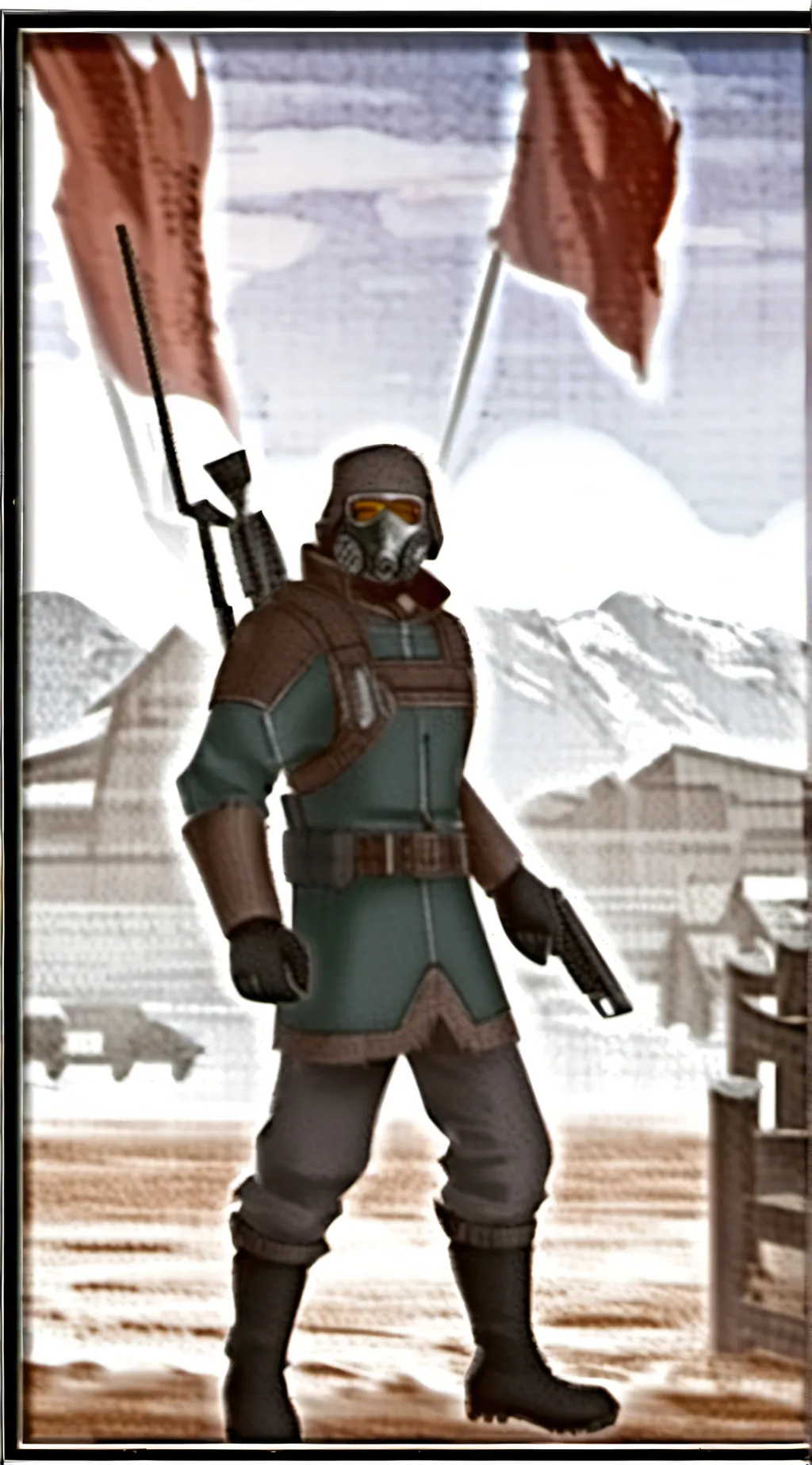 ai character: Courier 6 background