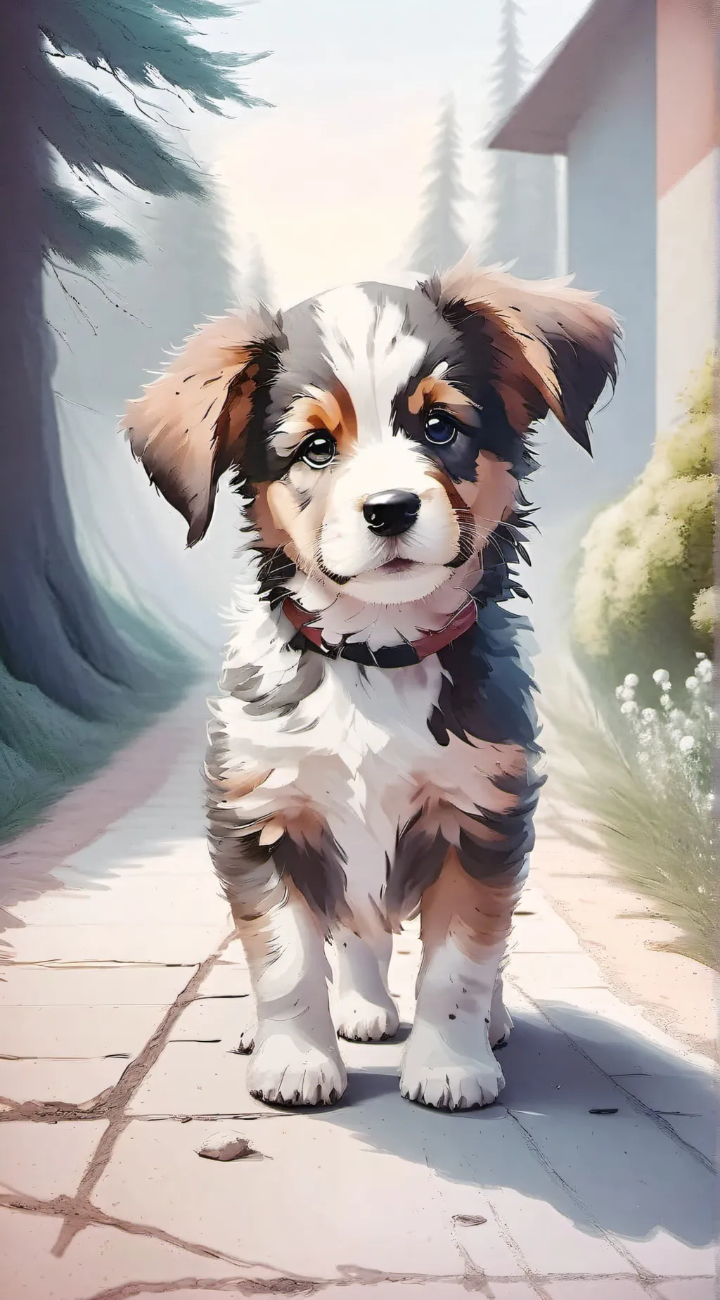 ai character: Cute puppy background