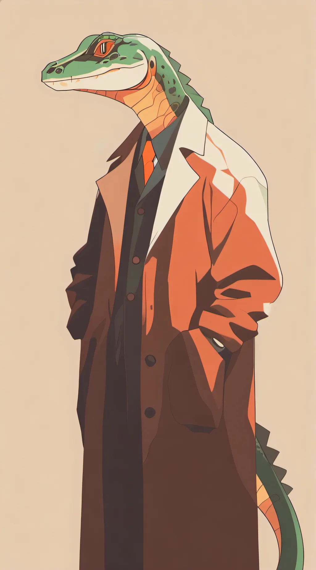 ai character: lizzard man background