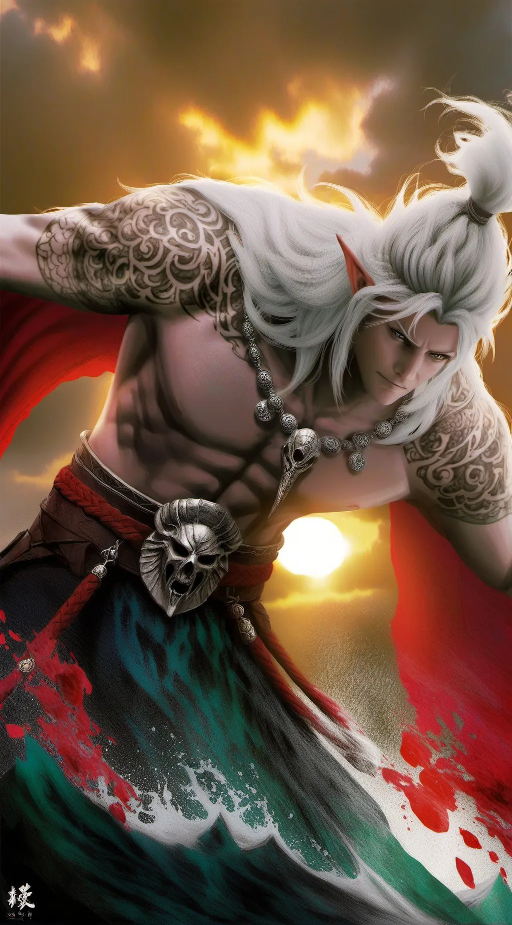 ai character: shadow background