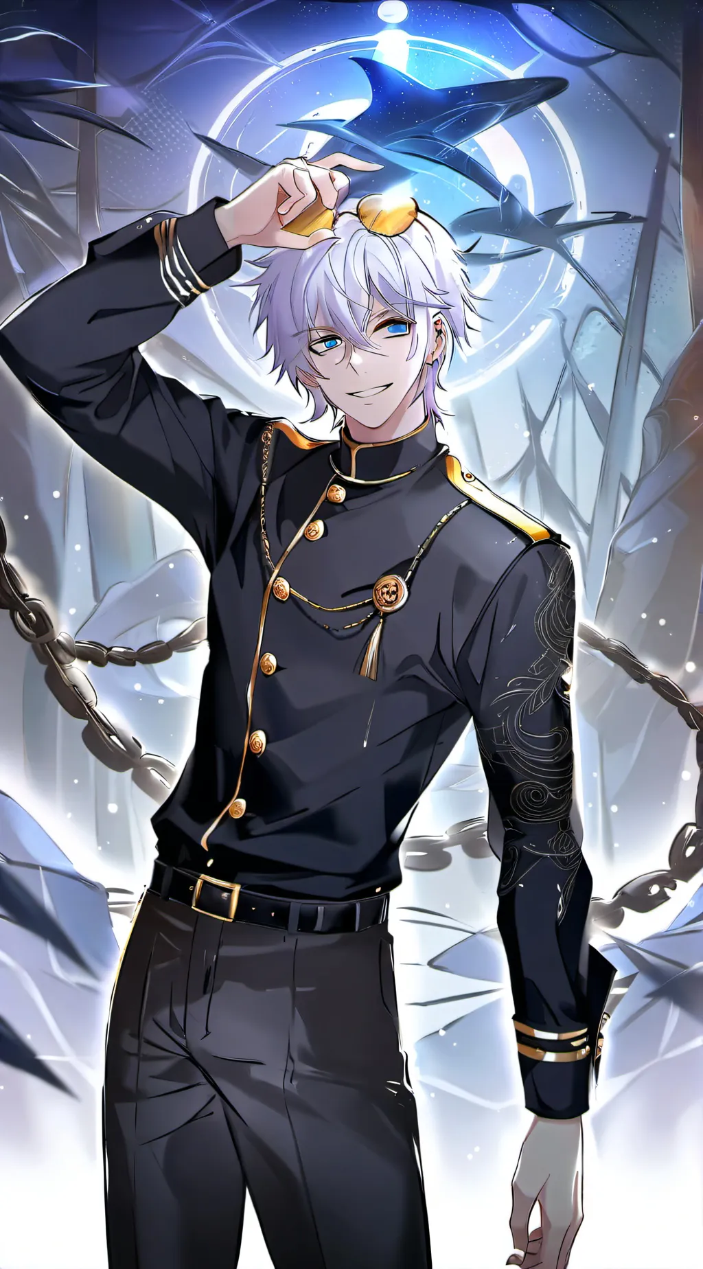 ai character: satoru gojo background