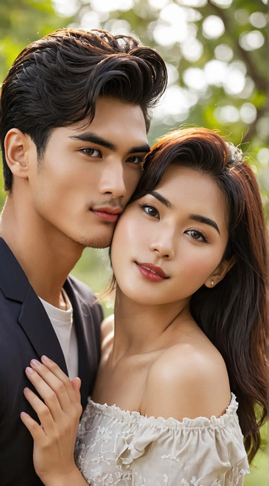 ai character: Cute Couple  background