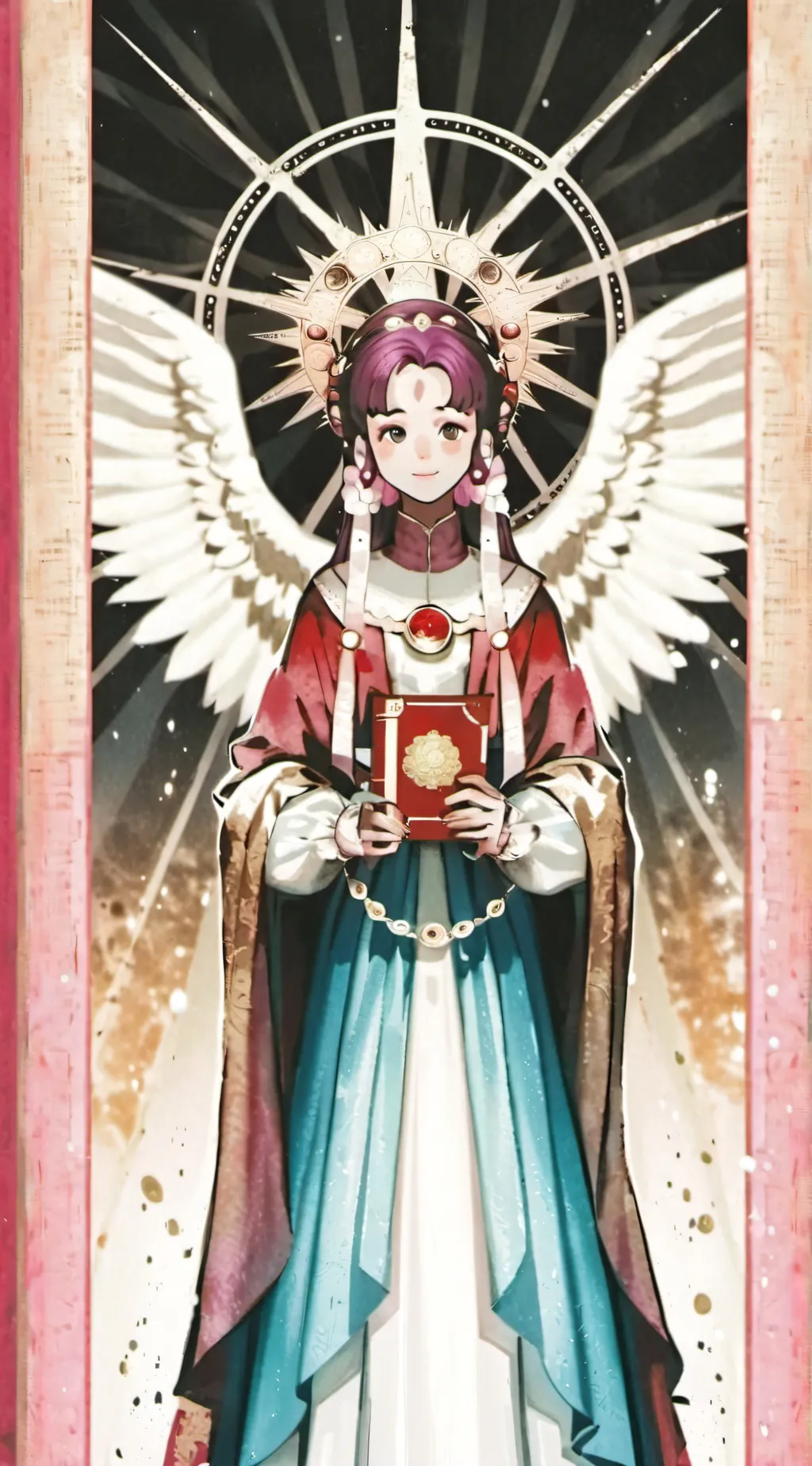 ai character: purple god background