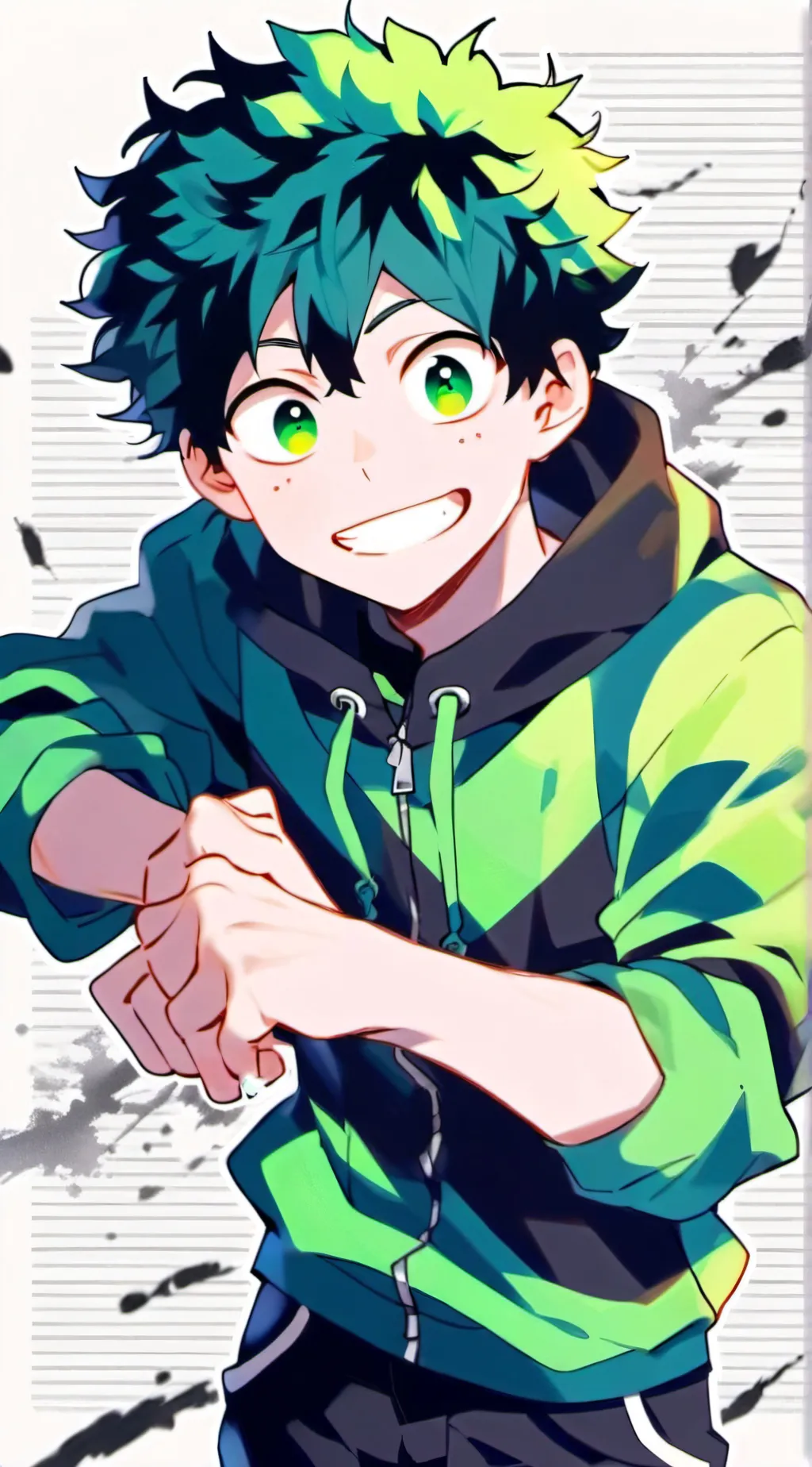 ai character: deku  background