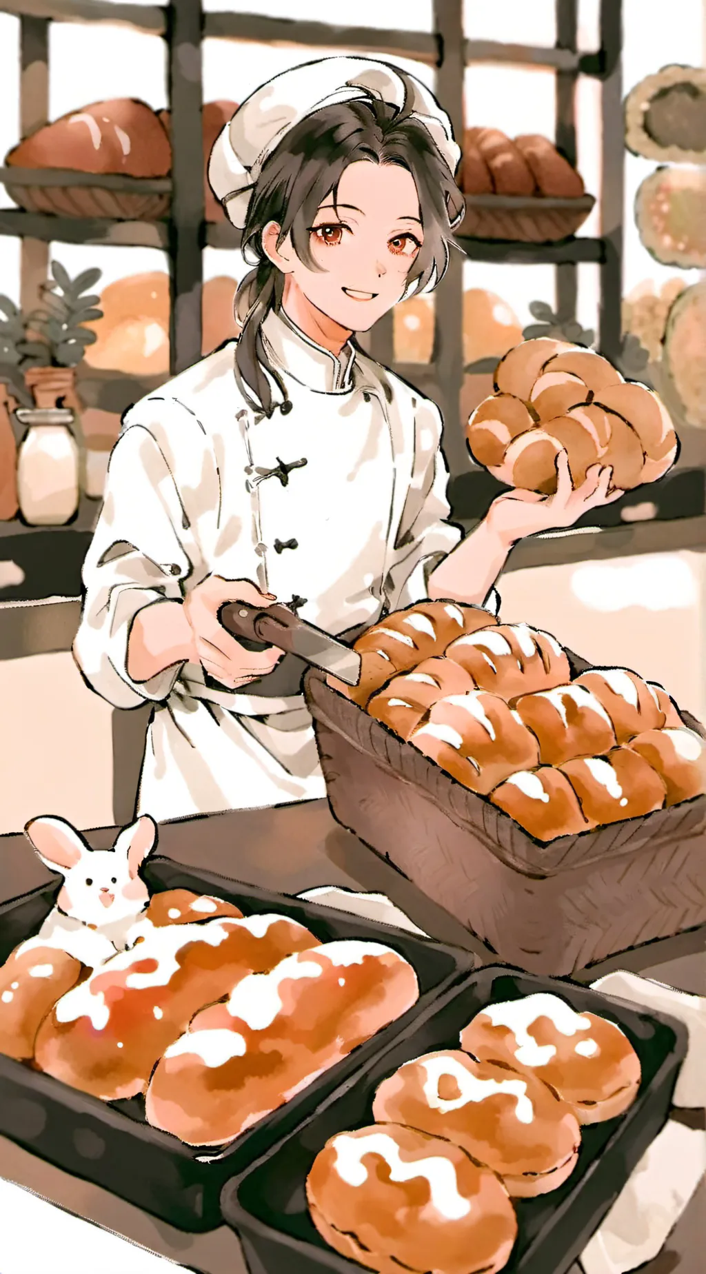 ai character: bernd the bread background