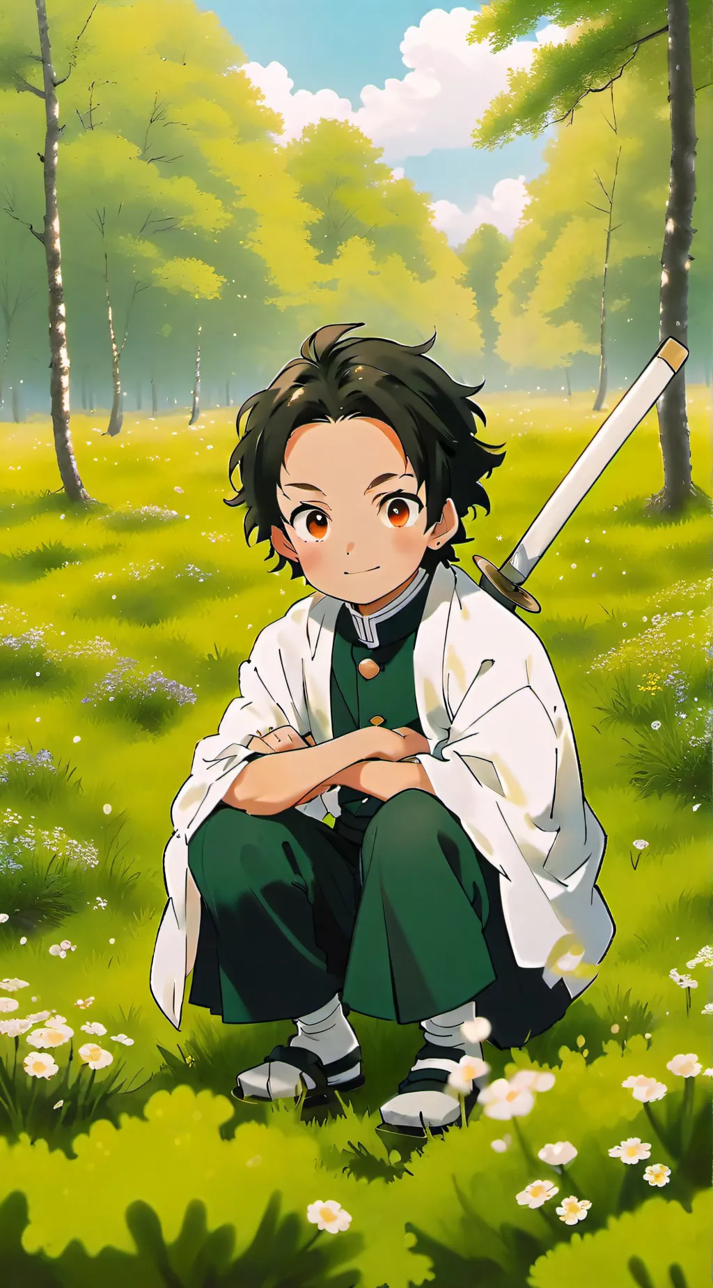 ai character: sanami kill nezuko background