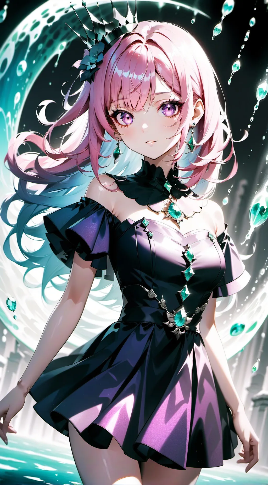 ai character: Mha hair color background