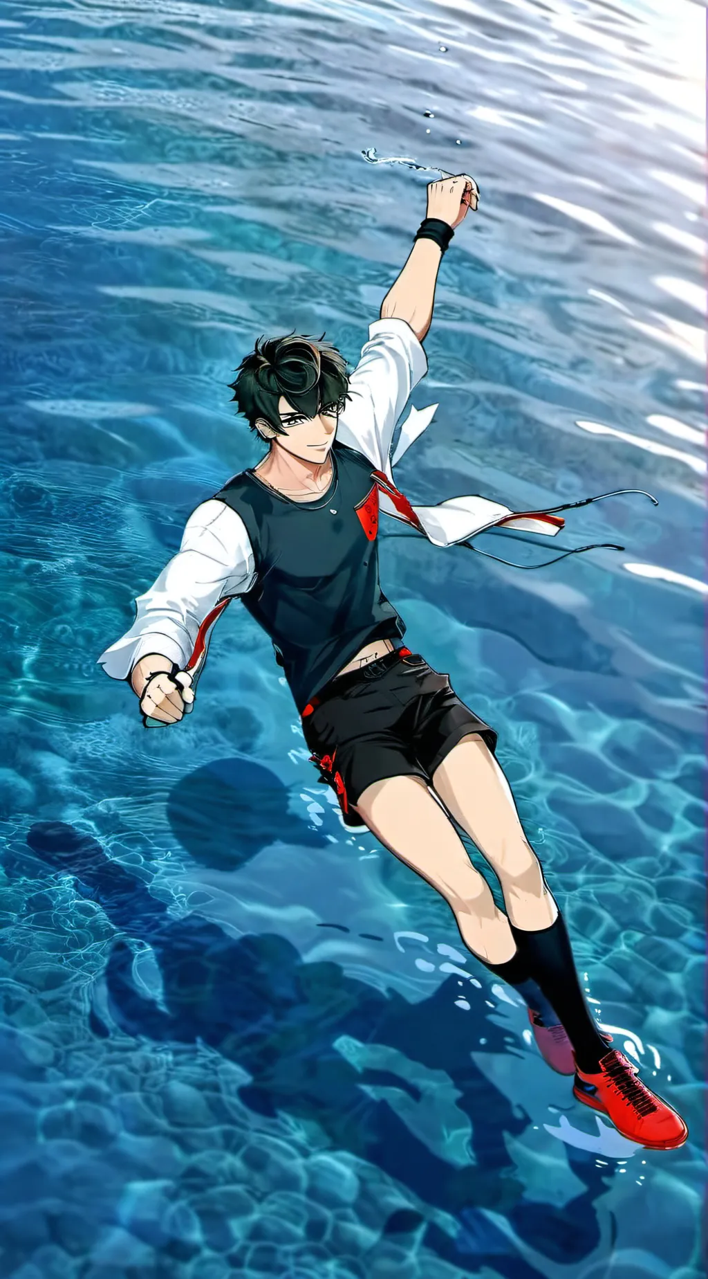 ai character: Blue lock background