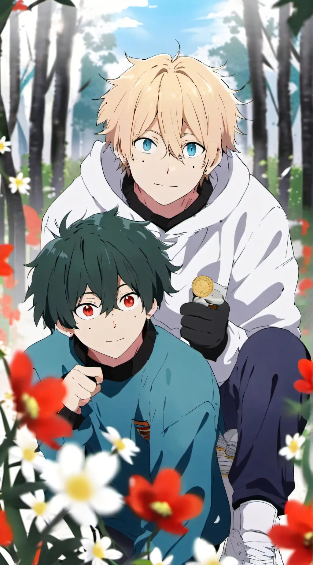 ai character: Deku with a quirk  background