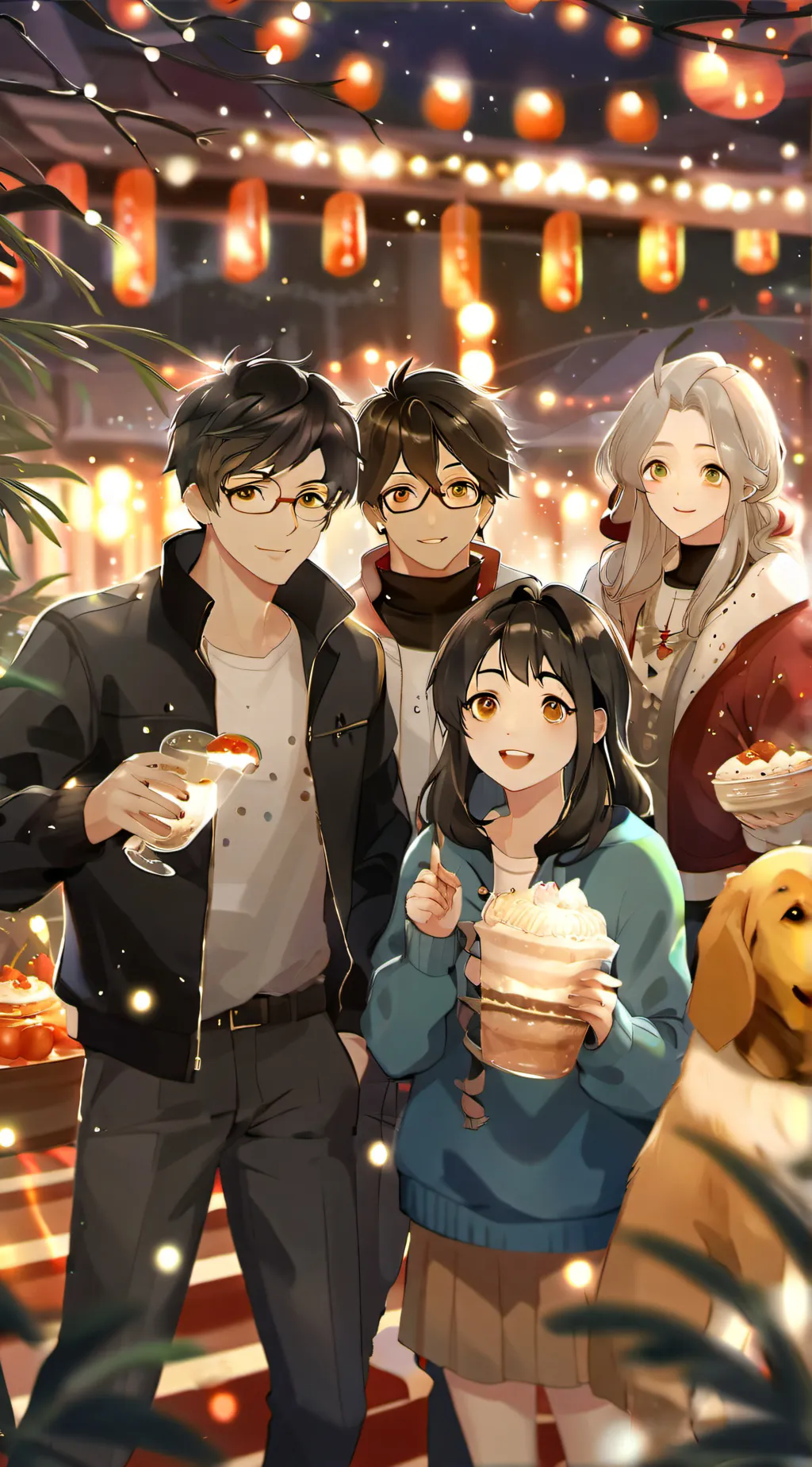 ai character: friend group!! background