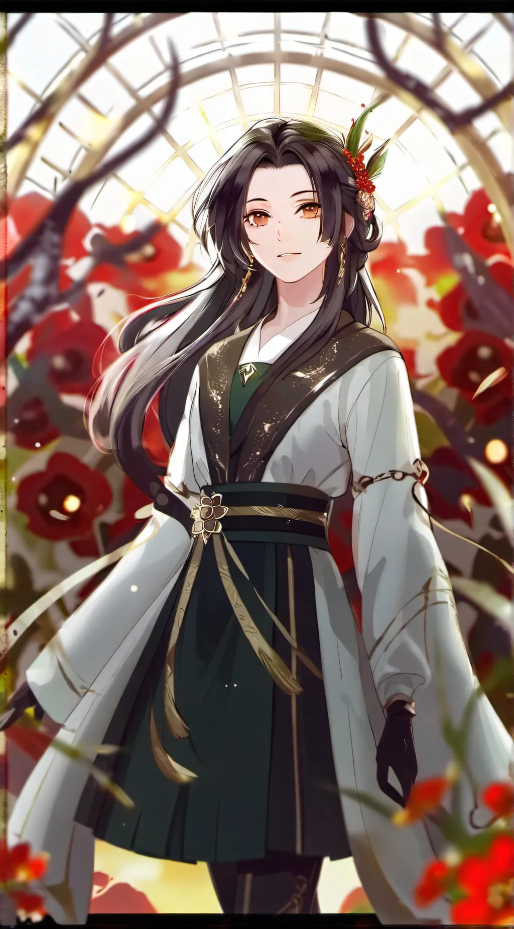 ai character: Crimsional Rose background