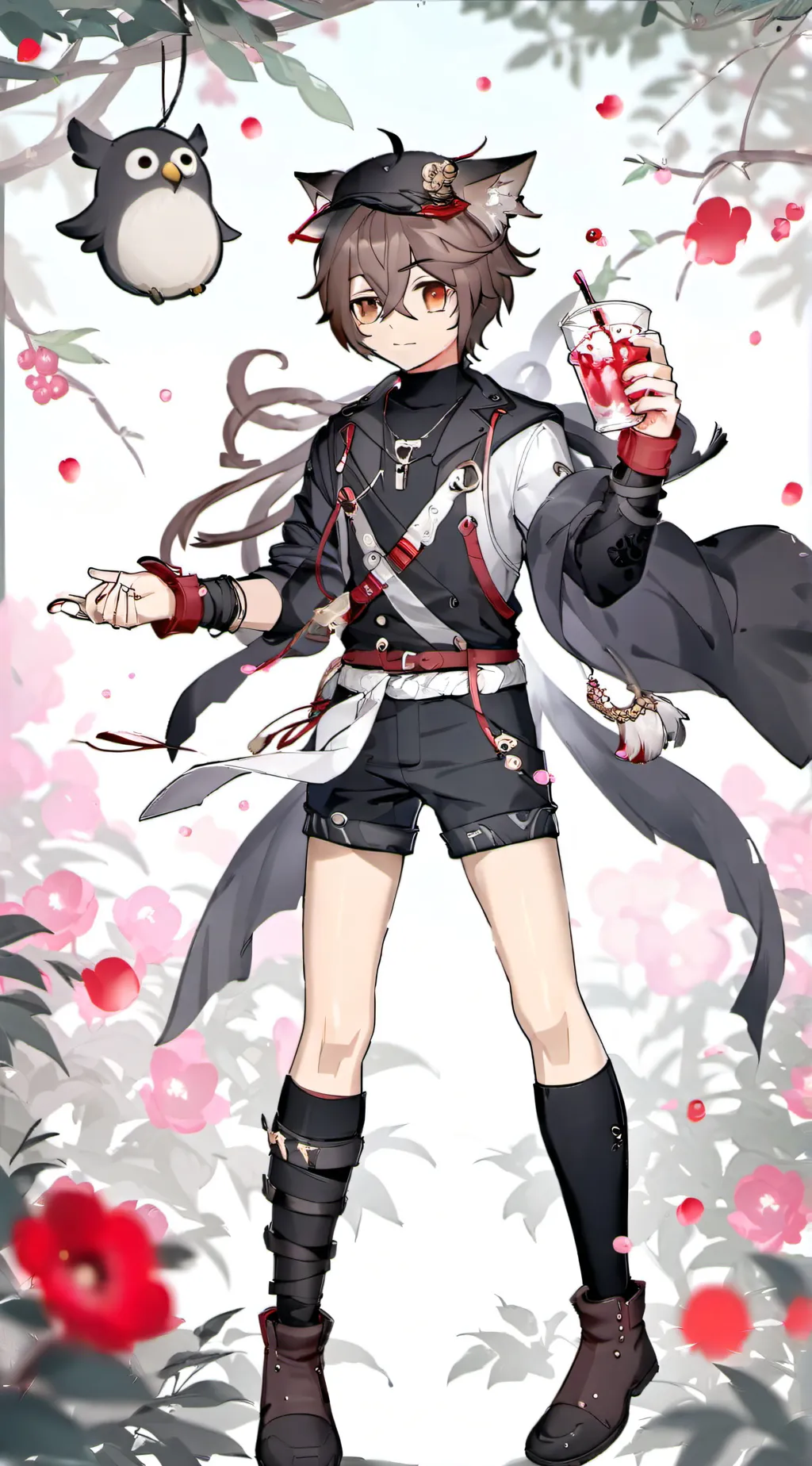 ai character: celestial Cupid background