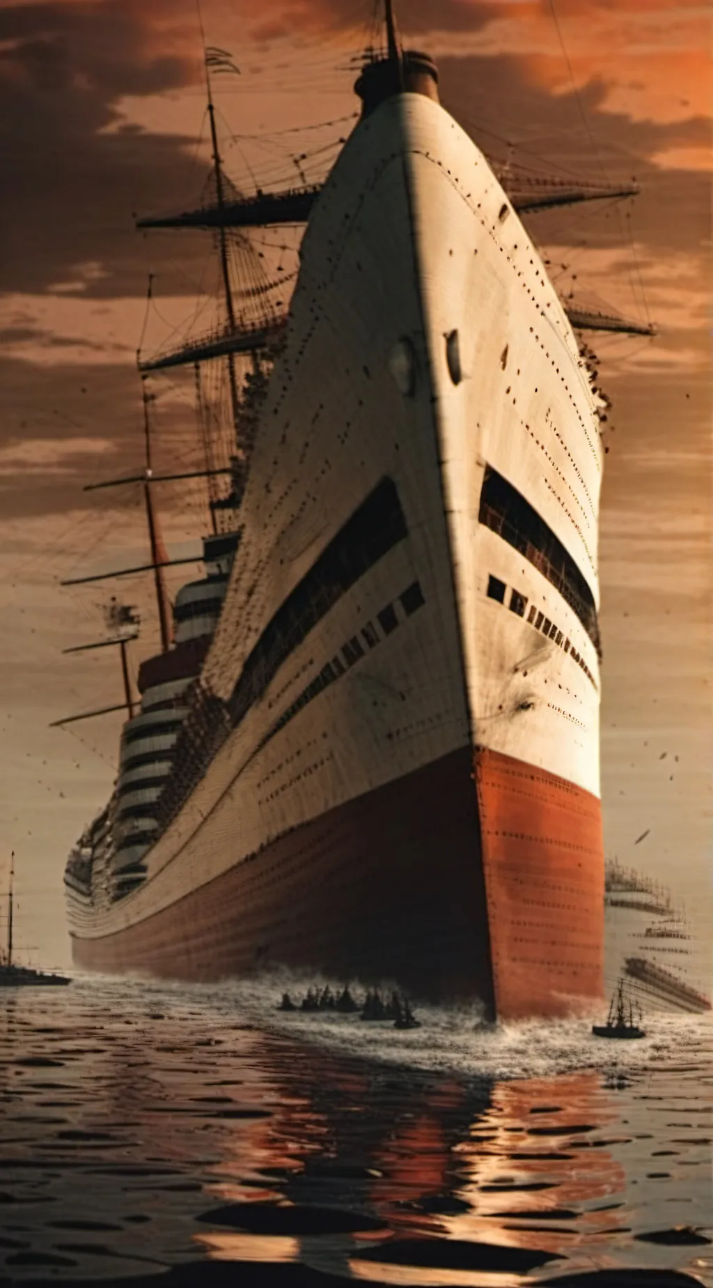ai character:  BRITANNIC SINKING background